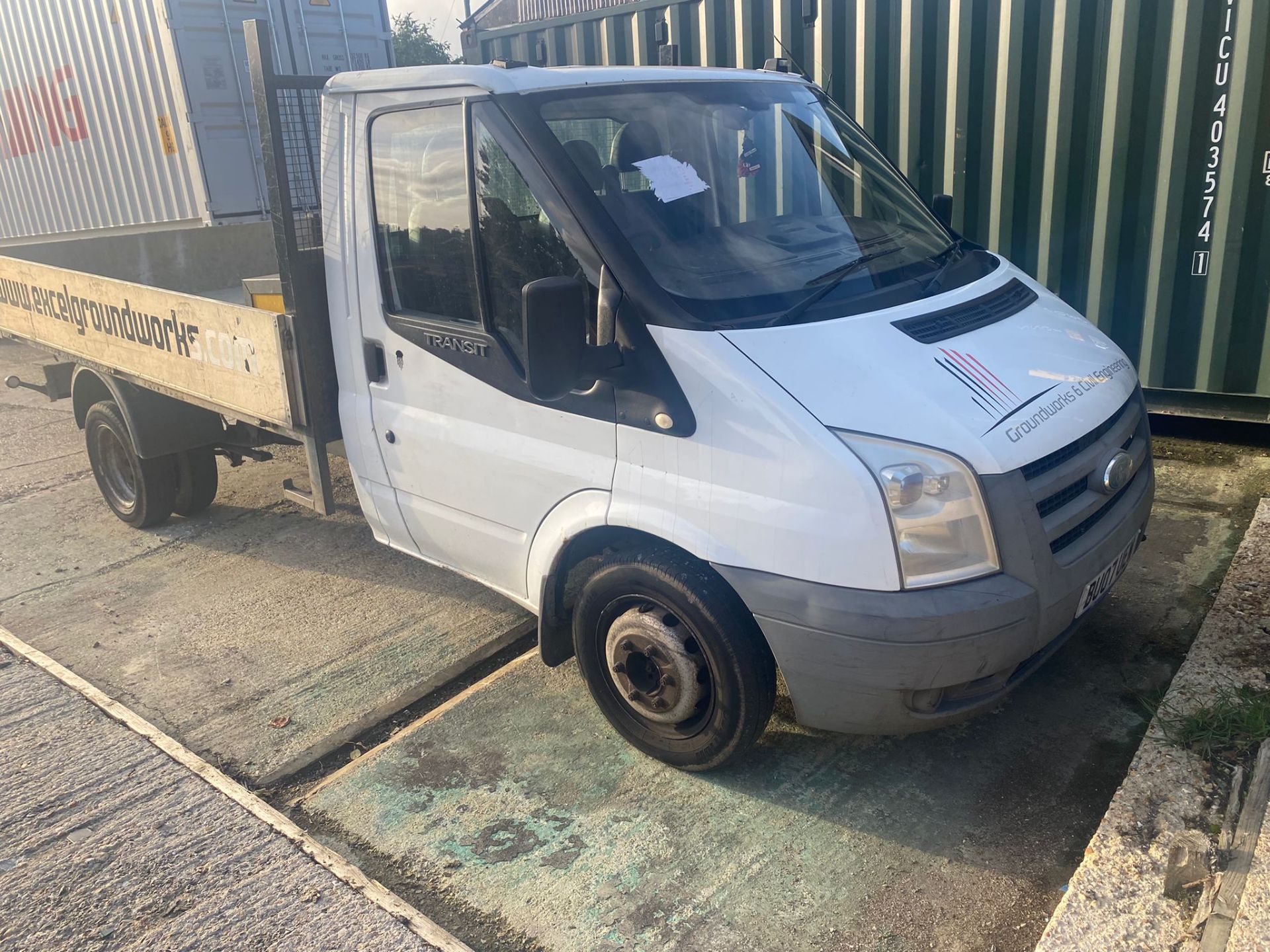 Ford Transit 100T350M drop side van, Registration BU07 UEW