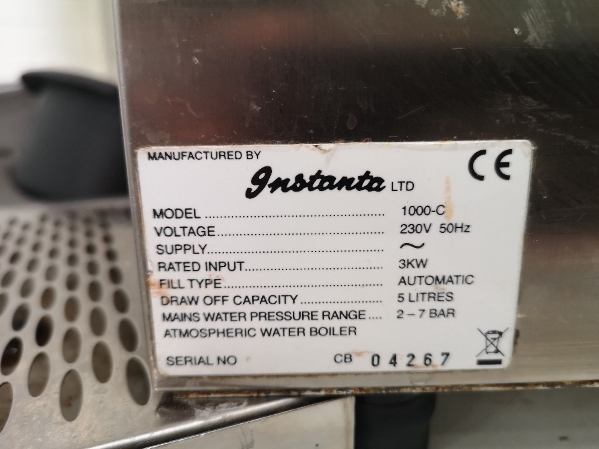Instanta 1000-C CTS5 SureFlow Compact Countertop 5Ltr Water Boiler - Image 4 of 4