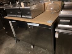 Stainless Steel Framed 3 Tier Prep with Wood Top