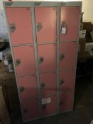 3 Steel 12 Door Personnel Lockers