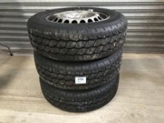 (2) 16 inch spare wheels with Durun 205/65/R16C tyres