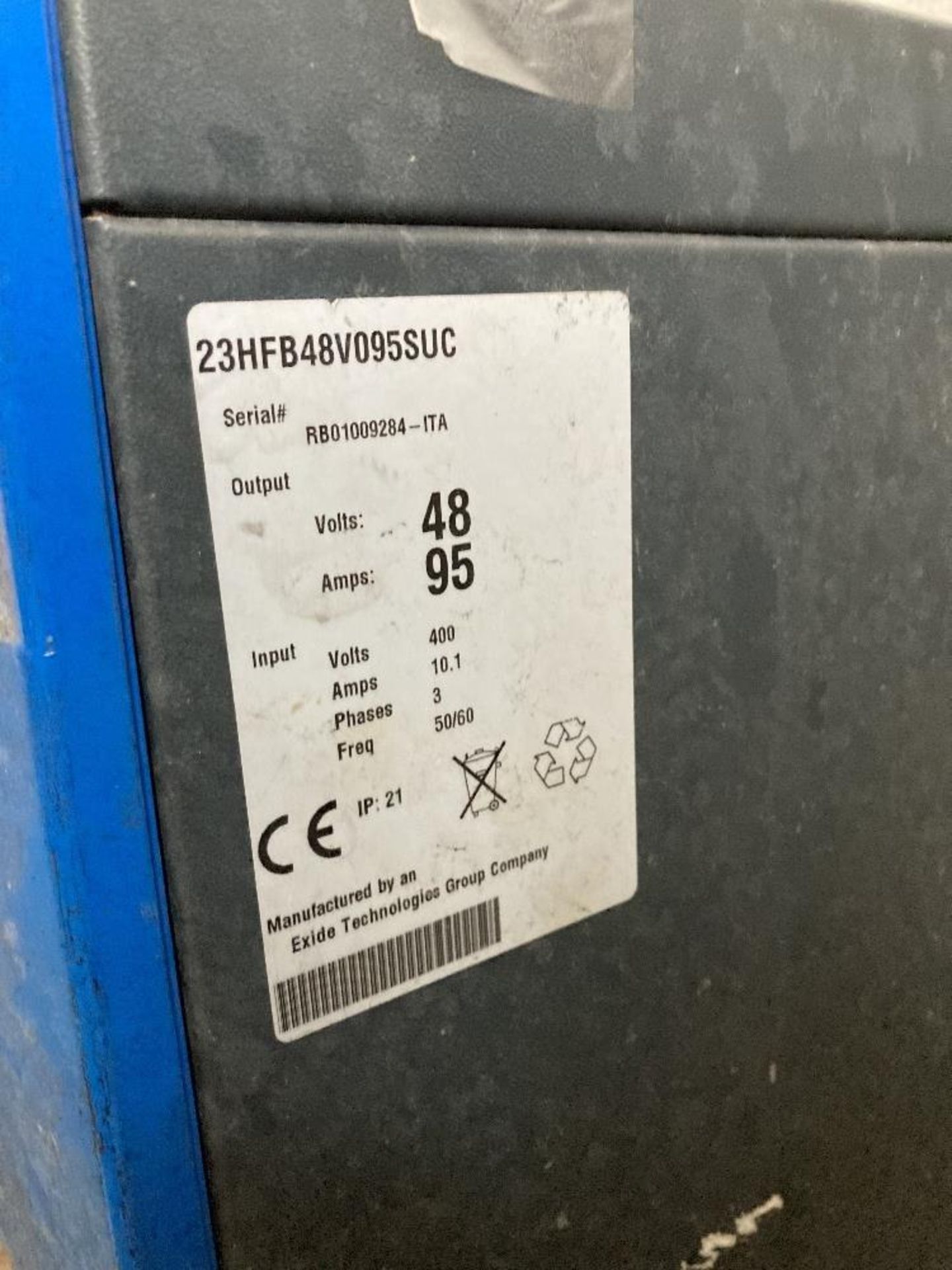 Chloride Motive 48v Power forklift truck battery charger unit - Image 2 of 2