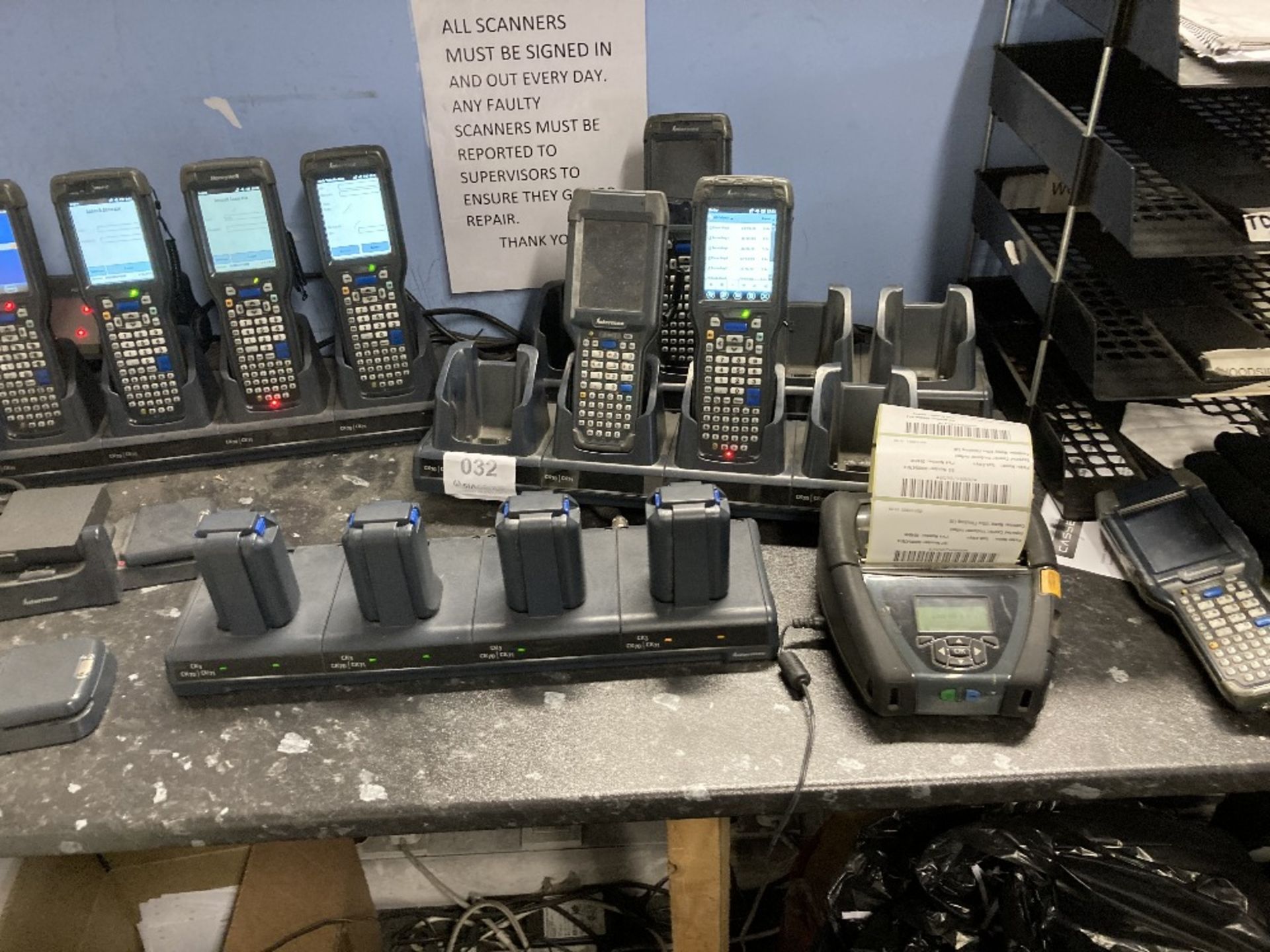 Quantity of Intermac/Honeywell digital barcode scanners with charging docks, replaceable battery's e - Image 2 of 5