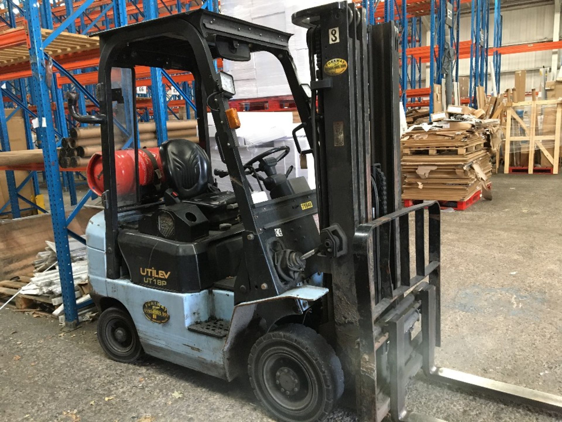 Utilev UT18P 1250kg capacity gas operated forklift truck - Image 2 of 6