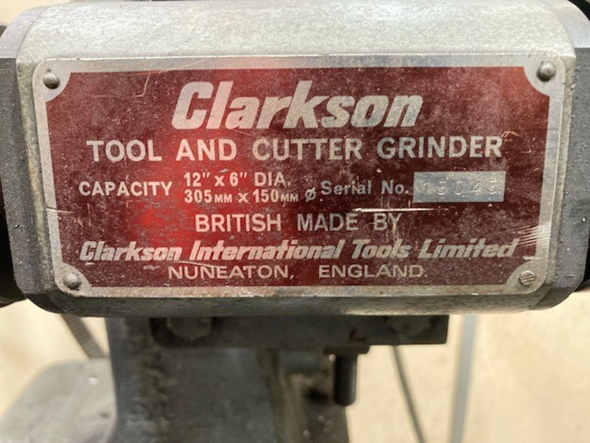 Clarkson Tool & Cutter Grinder - Image 4 of 4