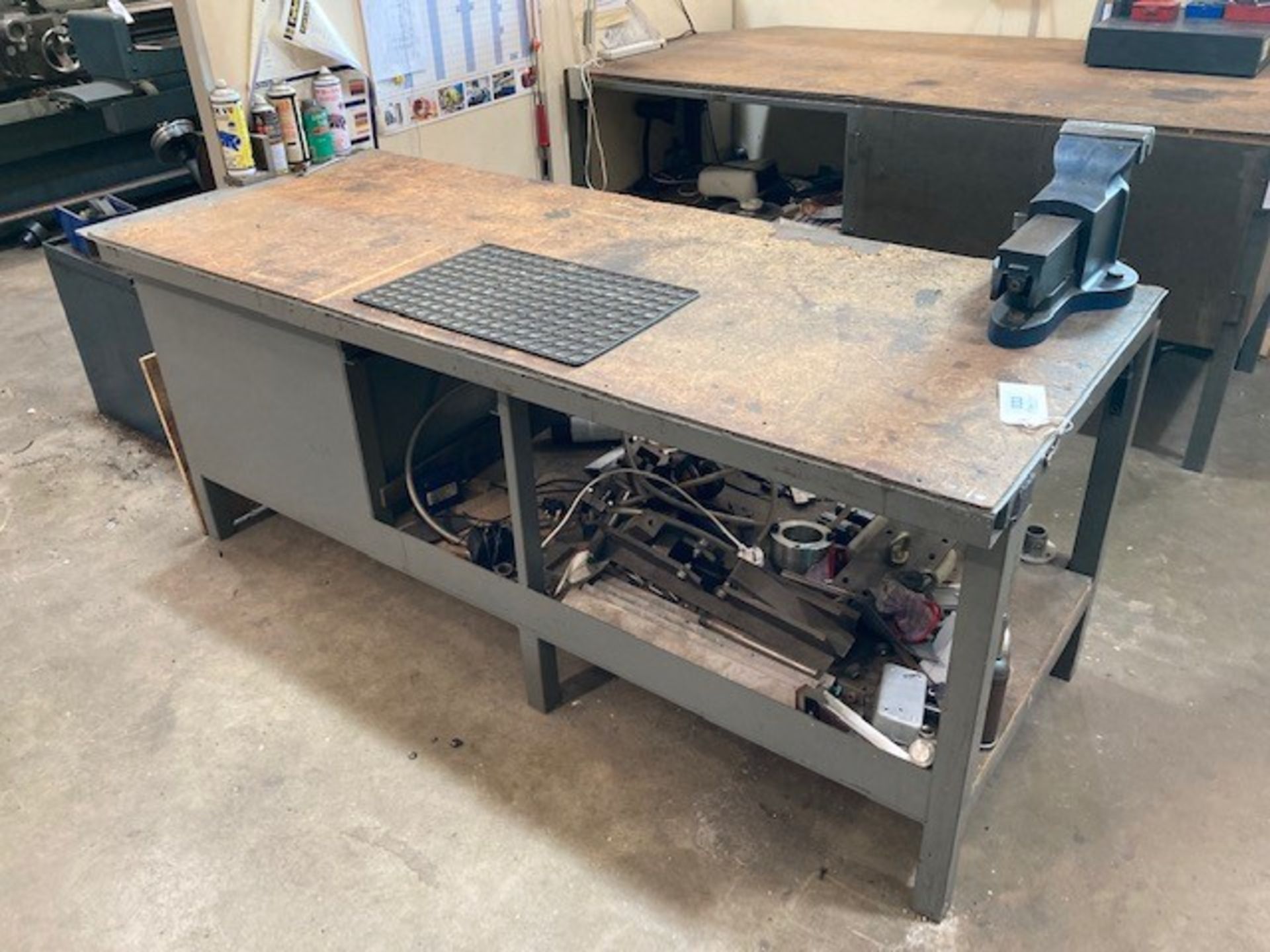 Two Tier Steel Workbench & Contents - Image 3 of 4