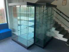 (2) Five Tier Glass Display Cabinets