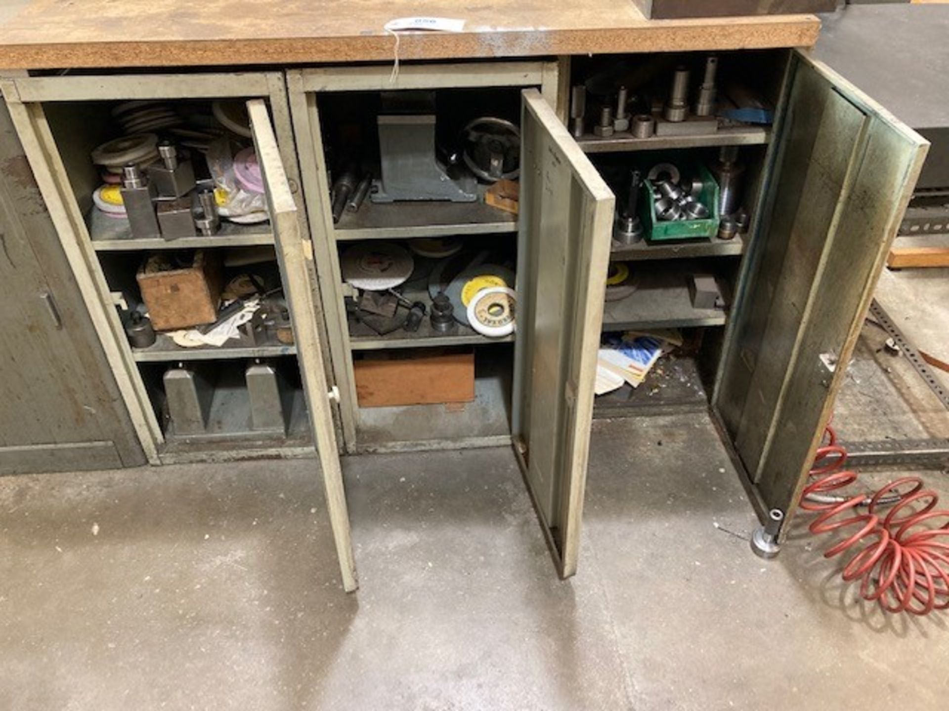 (3) Steel Cupboards & Contents