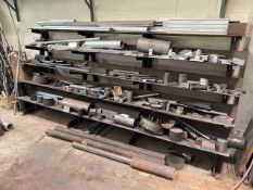 Large Quantity of Various Steel & Aluminium with Five Tier Storage Rack