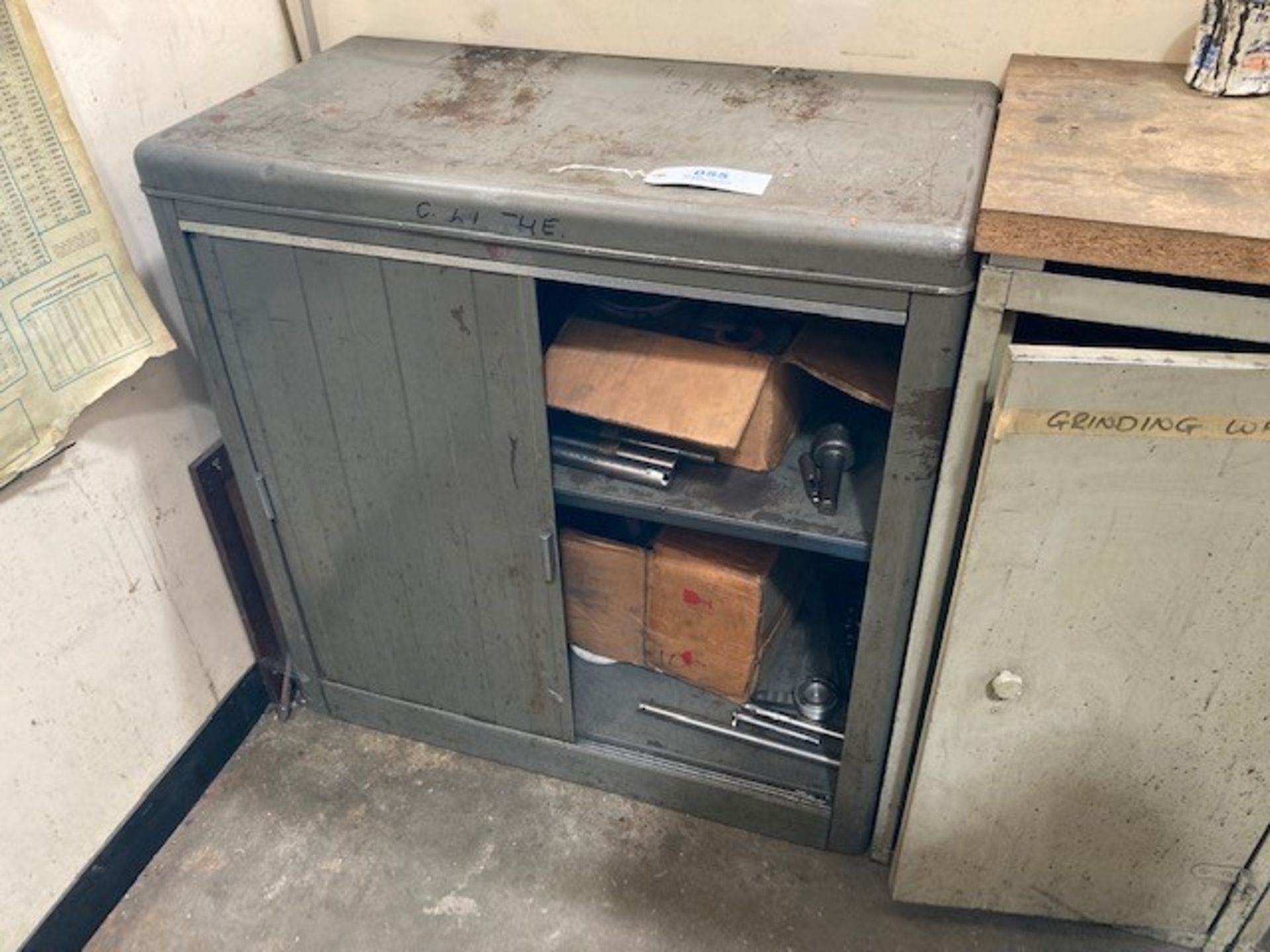 Steel Cabinet & Contents