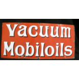 Original Vacuum Mobil oils Enamelled Steel Sign