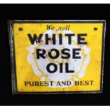 Original White Rose Oil Enamelled Steel Sign
