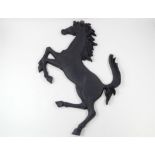 Large Aluminium Prancing Horse Wall Art