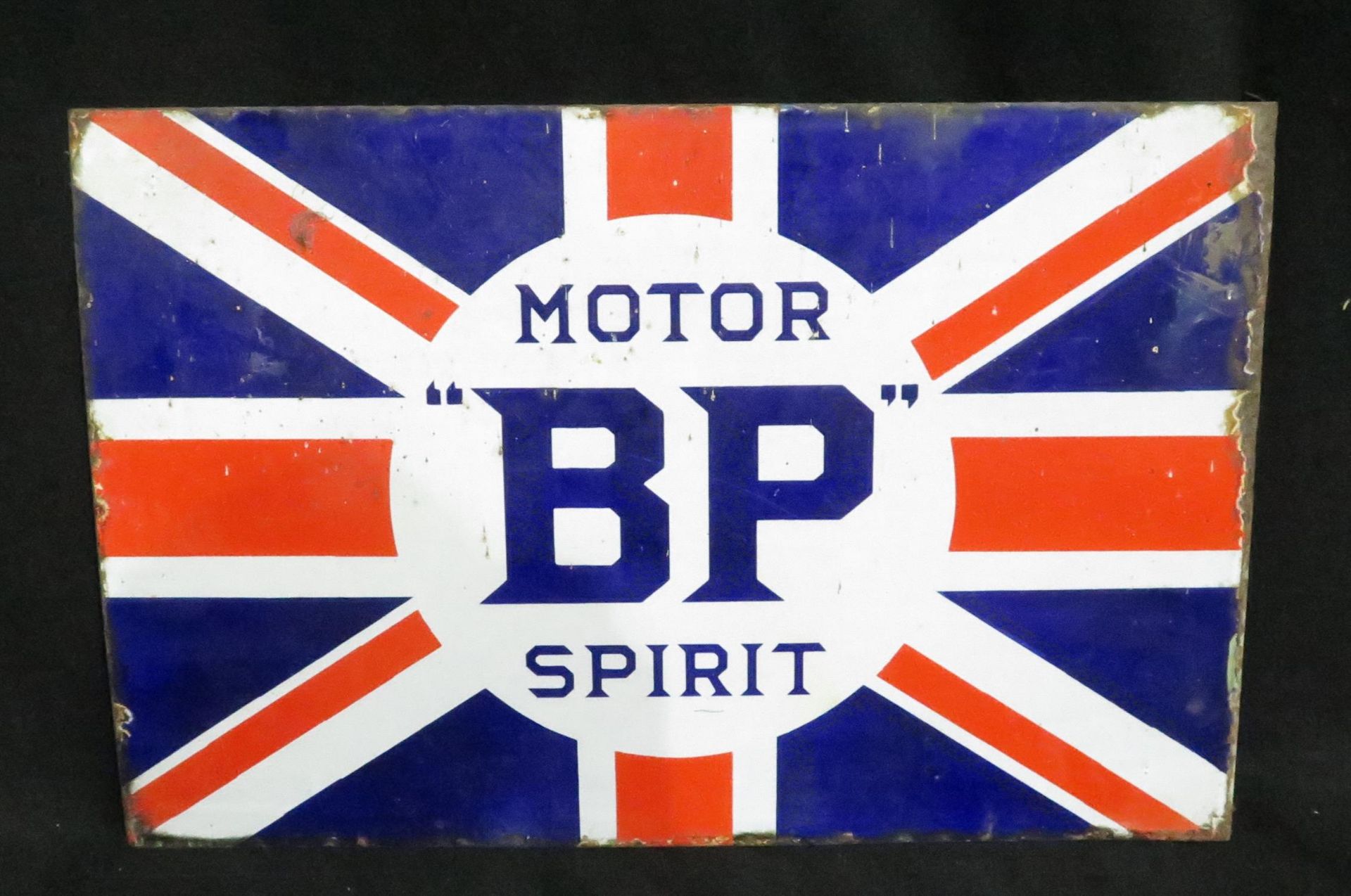 Original BP Motor Spirit Enamelled Steel Sign