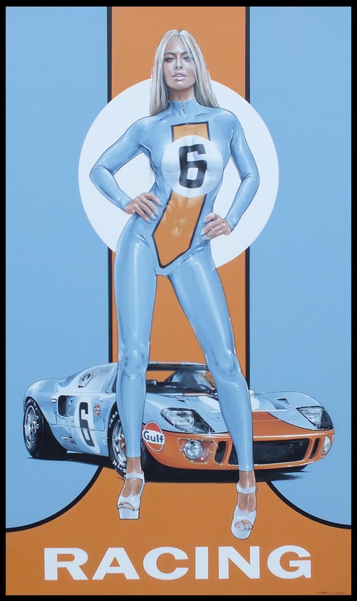 GT 40 Pin Up Girl by Tony Upson