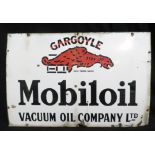 Original Mobiloil 'Gargoyle' Enamelled Steel Sign
