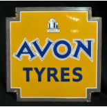 Original Avon Tyres Enamelled Steel Sign