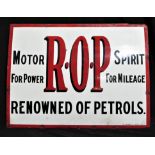 Original ROP "Russian Oil Products" Enamelled Steel Sign
