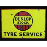 Original Dunlop Stock Enamelled Steel Sign