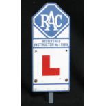Original RAC Registered Instructor No 11980 Enamelled Steel Sign