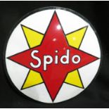 Original Spido Circular Enamelled Steel Sign