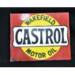 Original Wakefied Castrol Enamelled Steel Sign