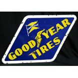Original Goodyear Tyres Enamelled Steel Sign