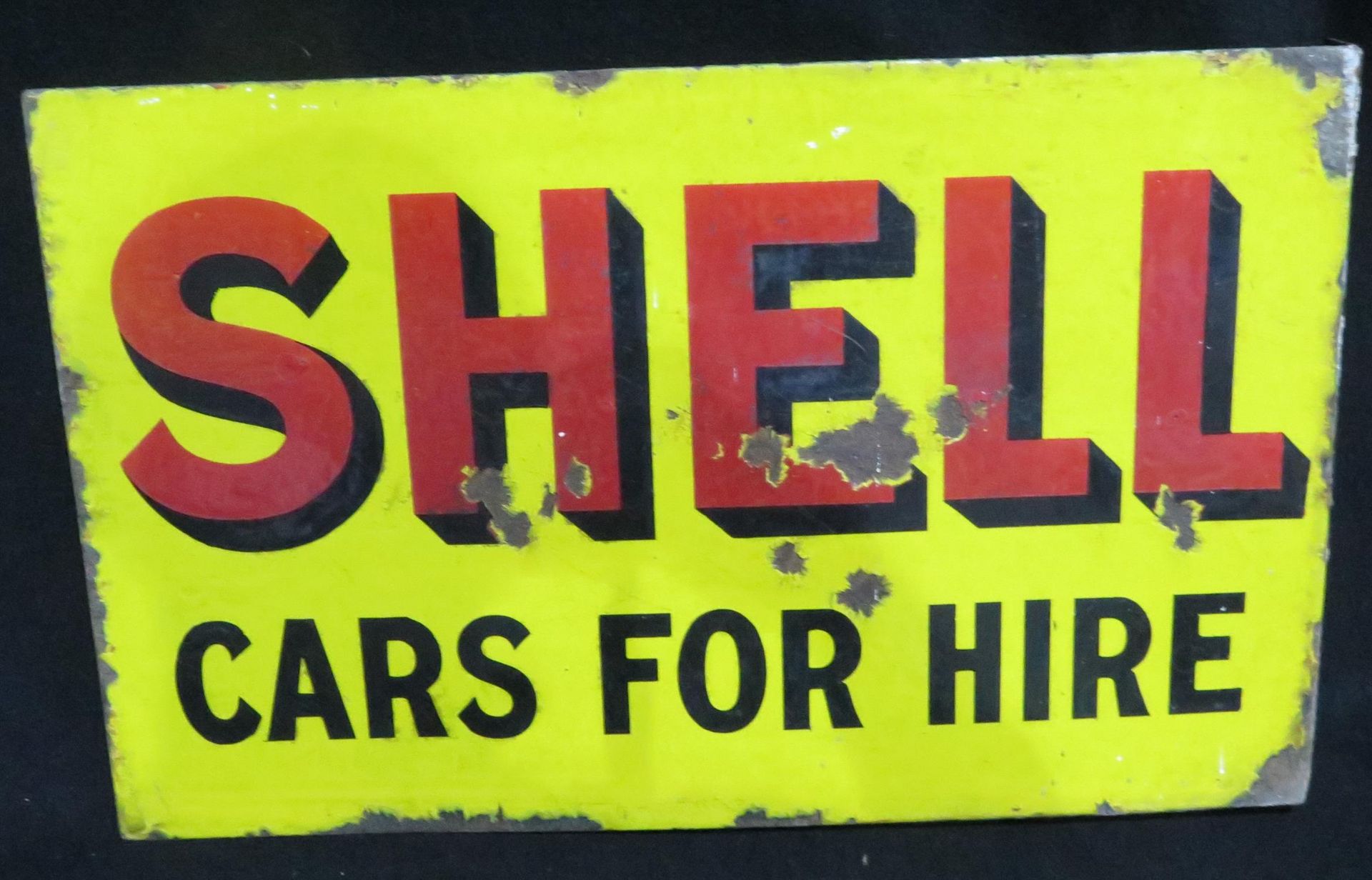 Original Shell Enamelled Steel Sign