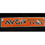 Original Avon Tyres Enamelled Steel Sign