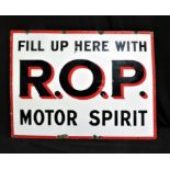 Original ROP Motor Spirit Enamelled Steel Sign