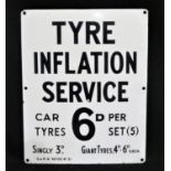 Original Tyre Inflation Service Enamelled Steel Sign