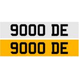 Registration Number 9000 DE