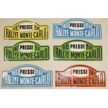12 Original Metal Rallye Monte-Carlo Press Plates