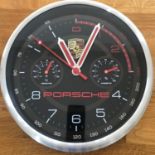 A Porsche-Themed Wall Clock with Quartz Movement