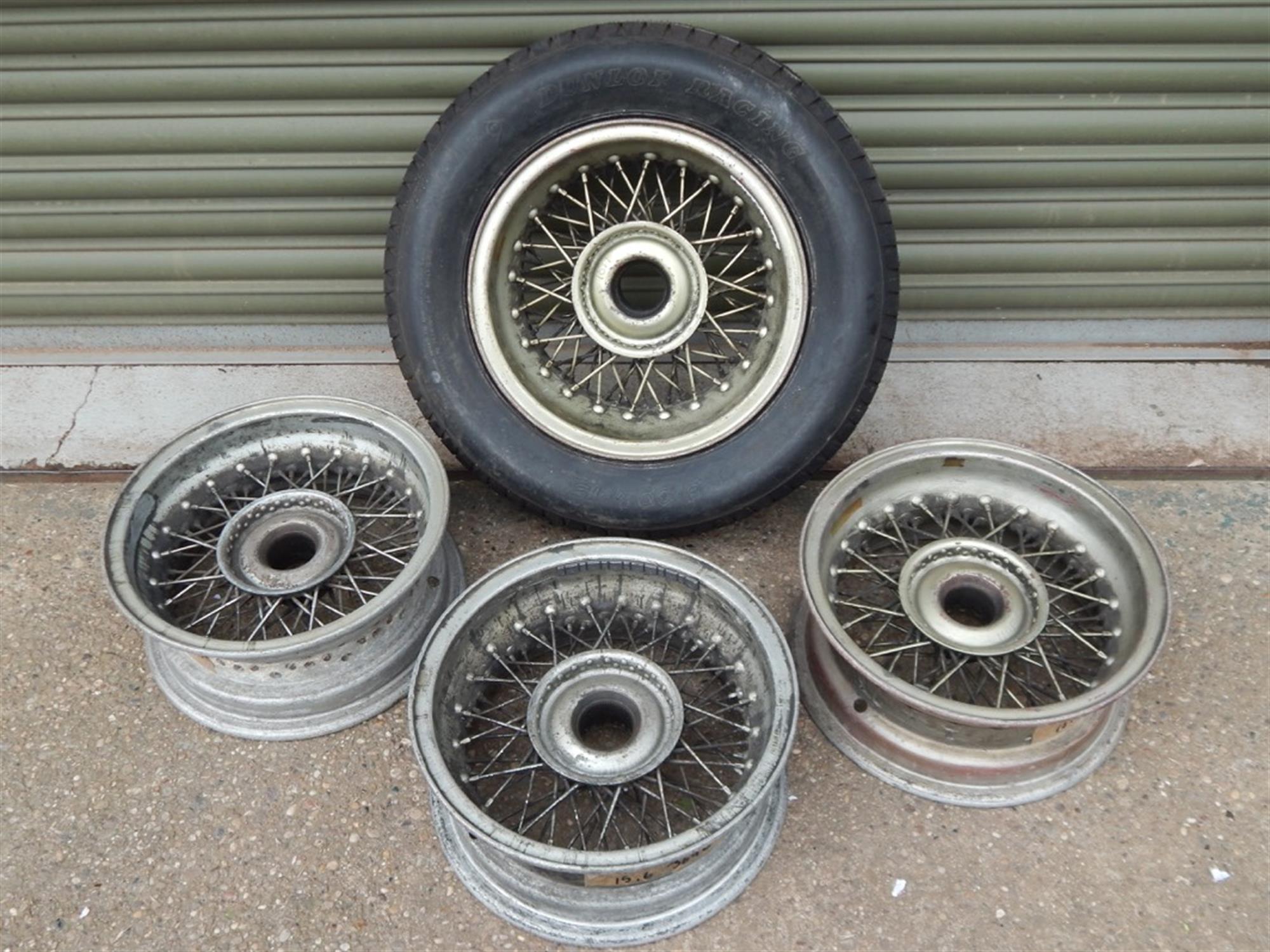 1960 - 1963 Ferrari 250 SWB Set of Four Borrani Wire Wheels 15 x 6 RW 3690