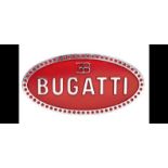 Polished and Painted Cast Aluminium Sign 'Bugatti'