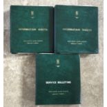 Three Original Rolls-Royce and Bentley Information Sheet and Service Bulletin Branded Folios