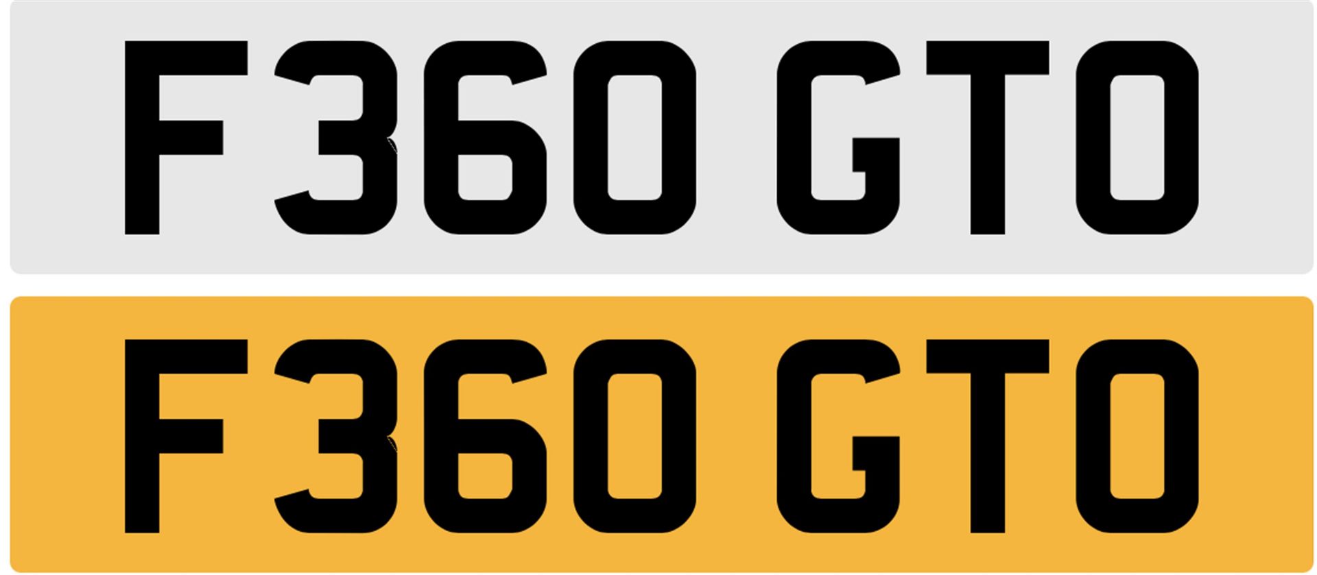 Registration Number F360 GTO