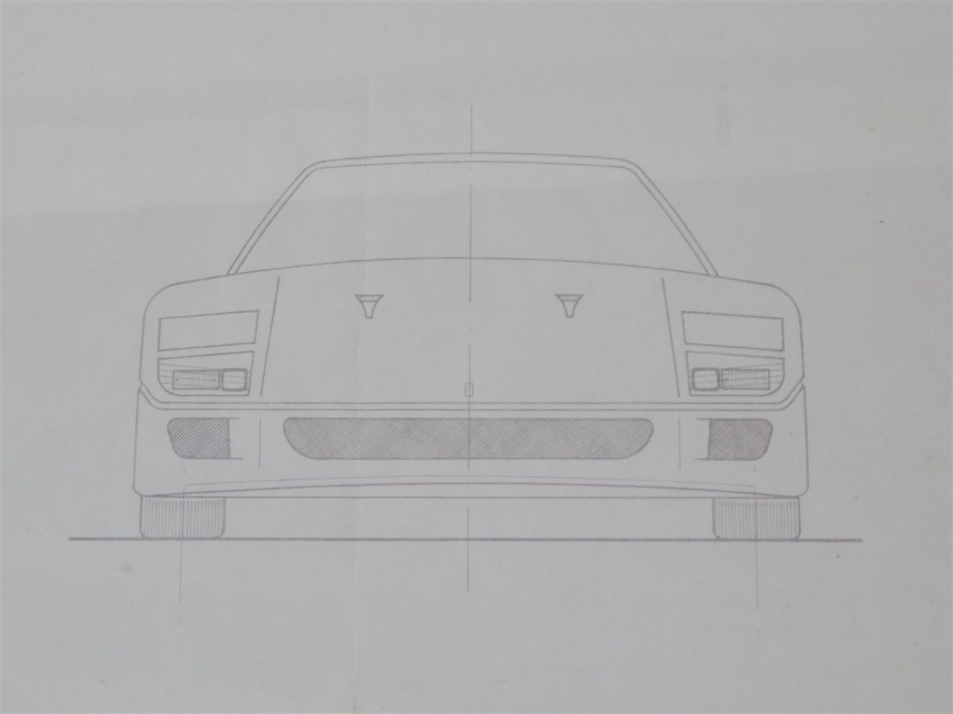 1987 - 1992 Ferrari F40 Factory Blueprint Framed - Image 8 of 10