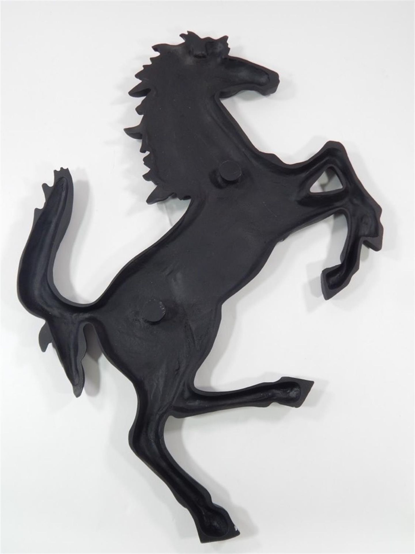 Large Aluminum Cavallino Prancing Horse Sign (Black) - Image 10 of 10