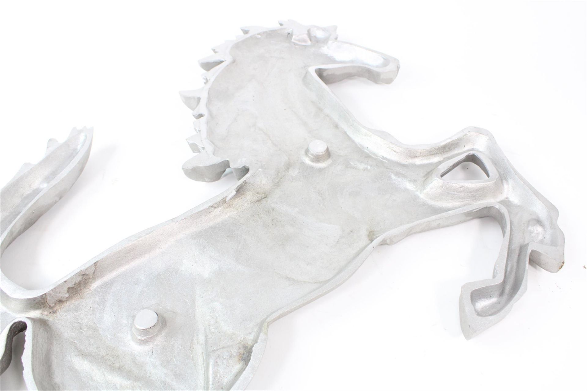 Large Aluminium Cavallino Prancing Horse Sign (Silver) - Image 6 of 6
