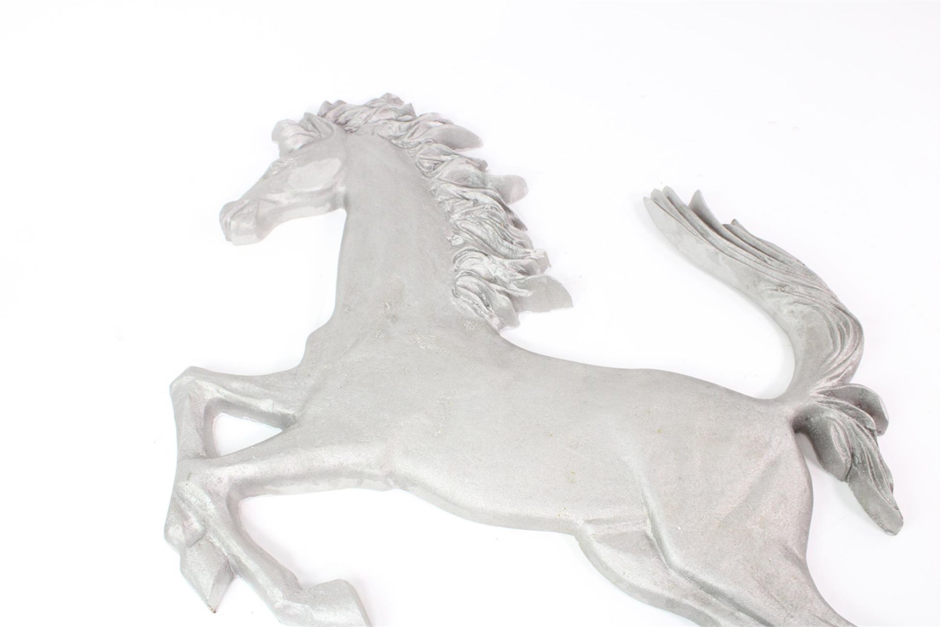 Large Aluminium Cavallino Prancing Horse Sign (Silver) - Image 4 of 6