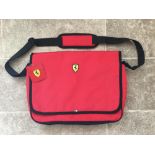 An Official Scuderia Ferrari Laptop or Messenger Bag in Rosso Red