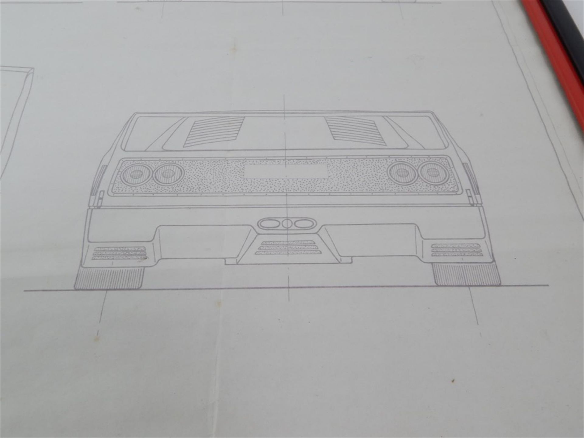 1987 - 1992 Ferrari F40 Factory Blueprint Framed - Image 7 of 10