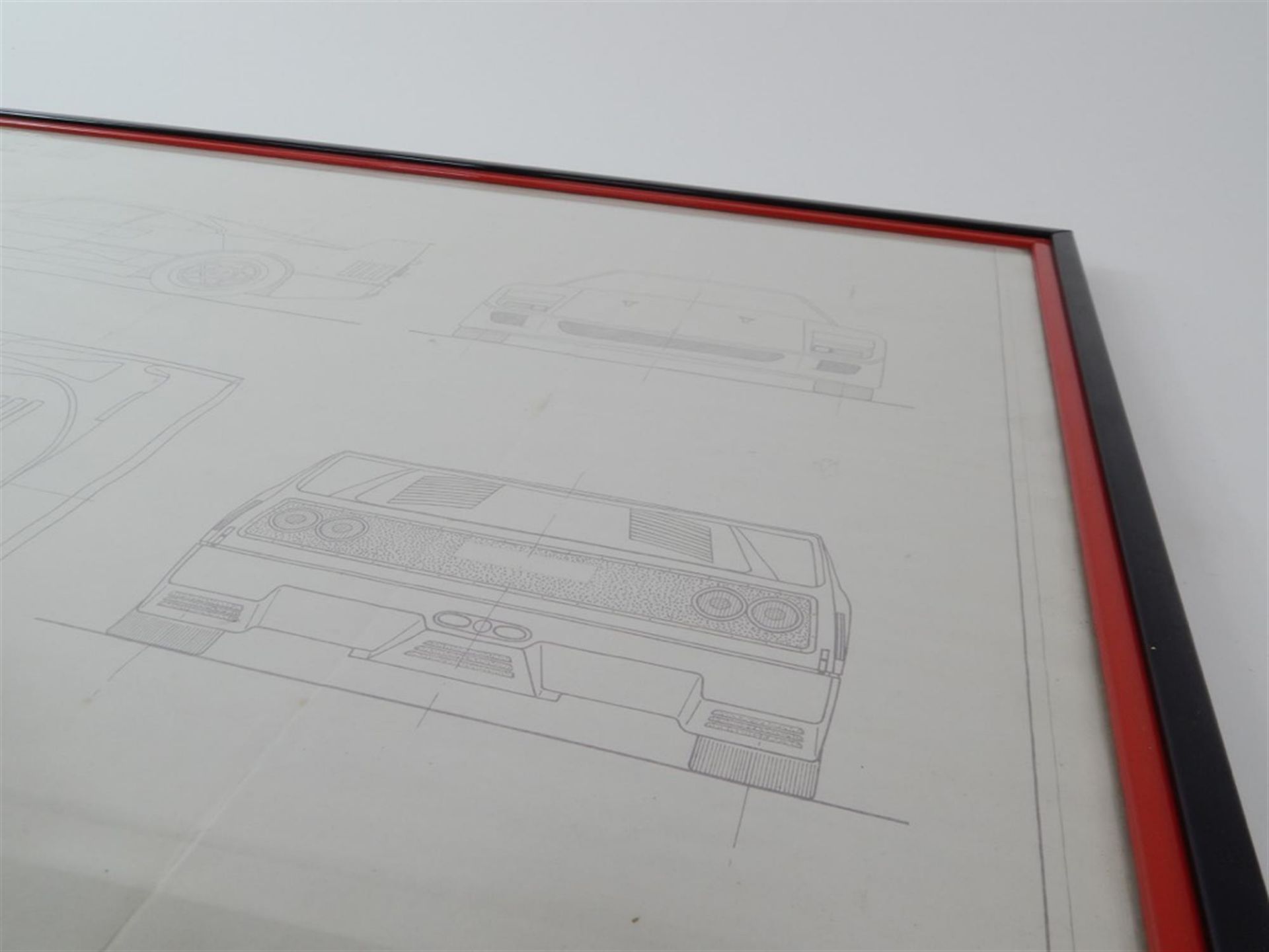 1987 - 1992 Ferrari F40 Factory Blueprint Framed - Image 6 of 10