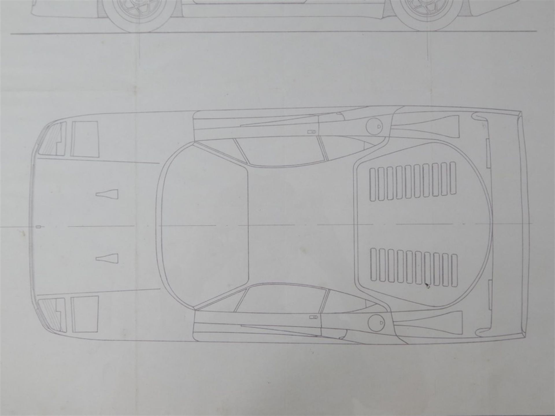 1987 - 1992 Ferrari F40 Factory Blueprint Framed - Image 10 of 10