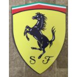Metal Ferrari-Themed Wall Shield