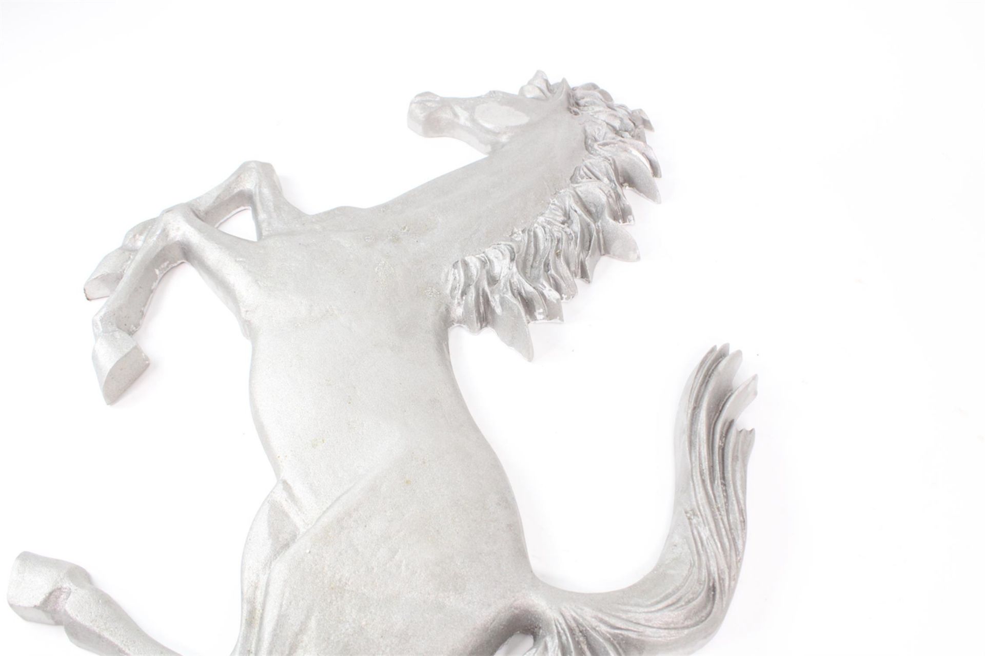 Large Aluminium Cavallino Prancing Horse Sign (Silver) - Image 2 of 6