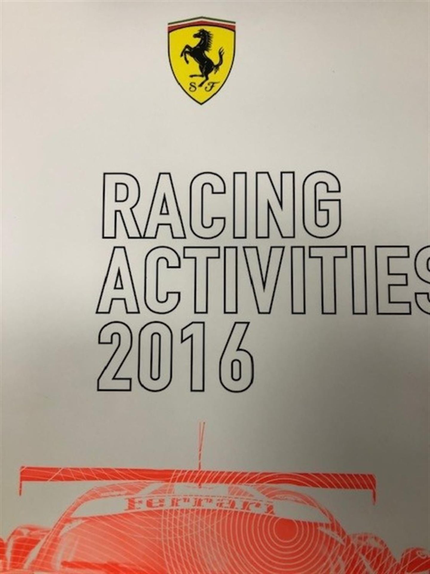Book; Ferrari Racing Activities 2016 - Image 2 of 4