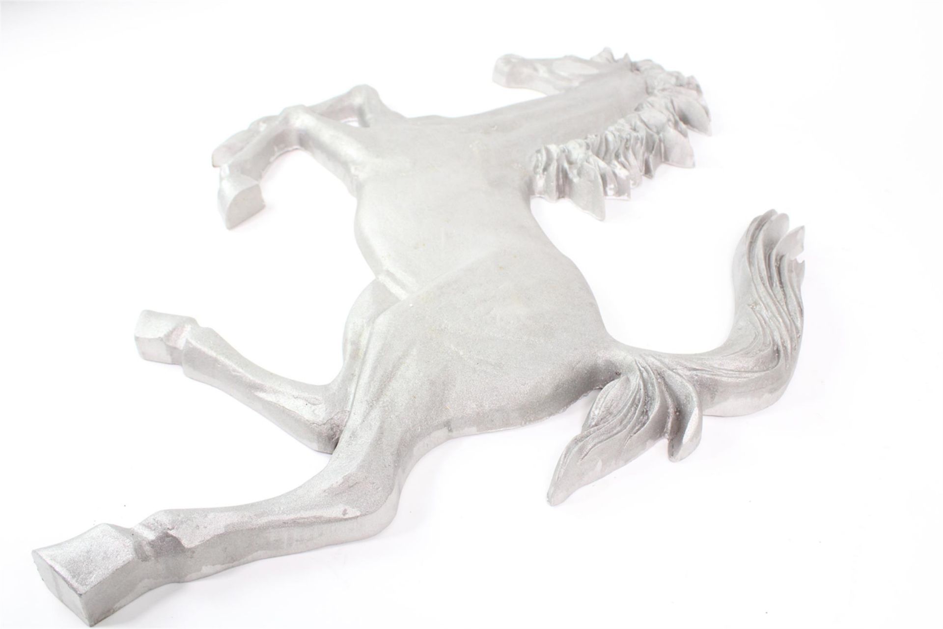 Large Aluminium Cavallino Prancing Horse Sign (Silver) - Image 3 of 6